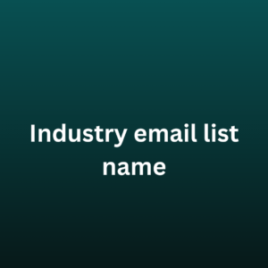 industry email list name