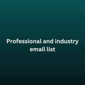 professional and industry email list