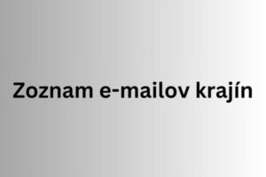 Zoznam e-mailov rozhodovateľa