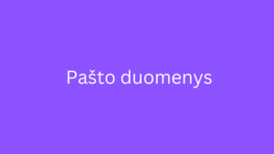 pašto duomenys