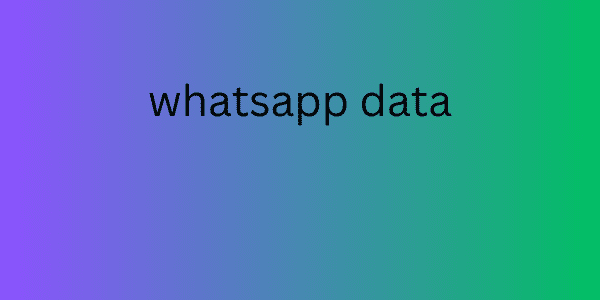 whatsapp data