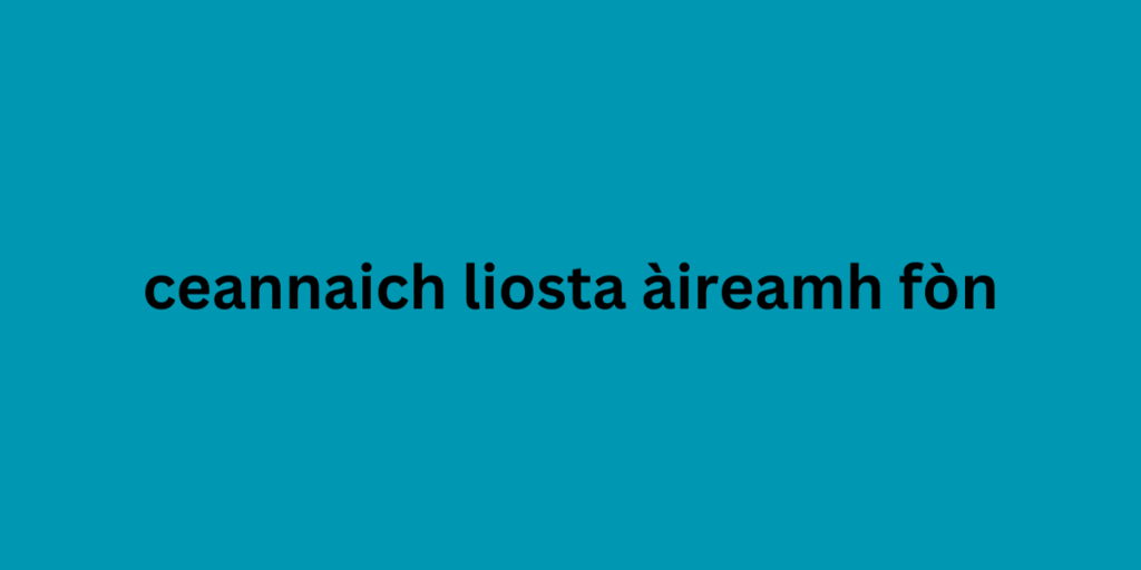 ceannaich liosta àireamh fòn